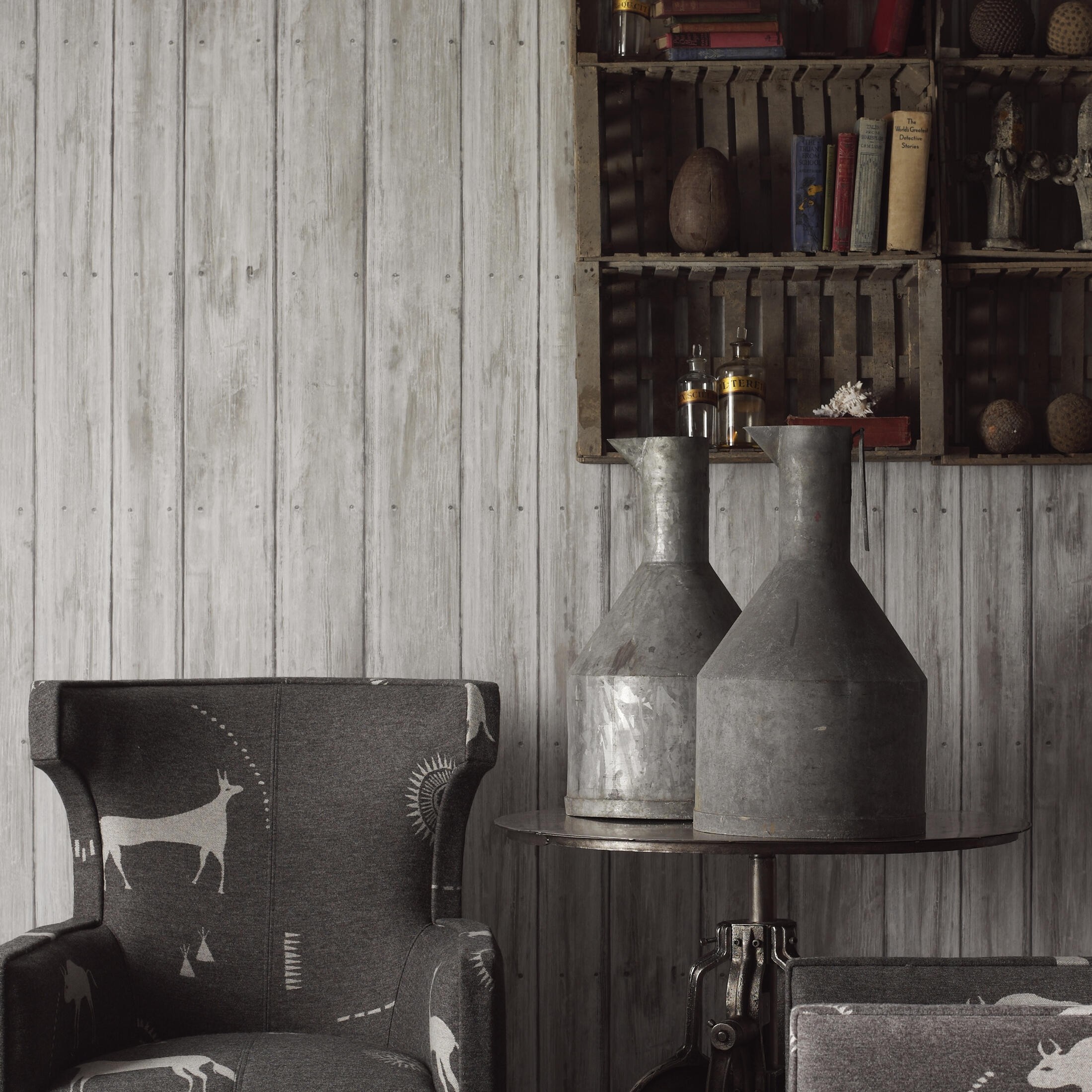 Timber Wallpaper - Limed - By Andrew Martin - TIMBER-LIMED