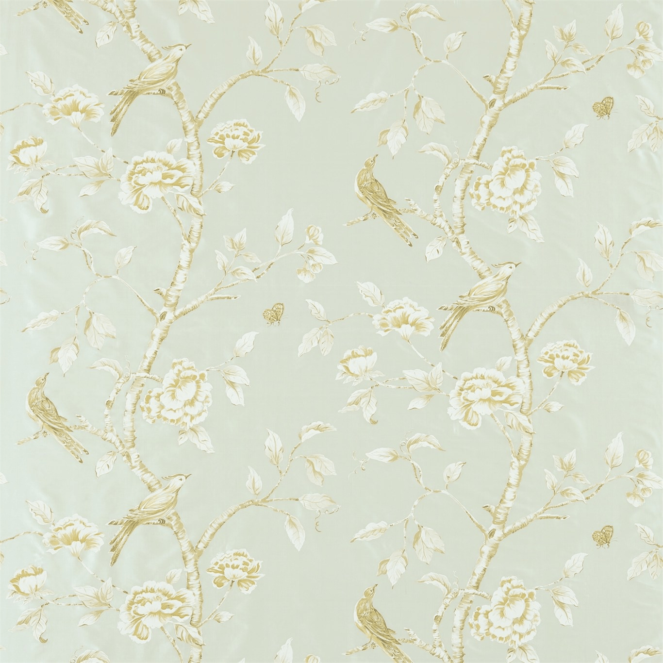 Woodville Silk Fabric - Ice Floes - By Zoffany - 321429