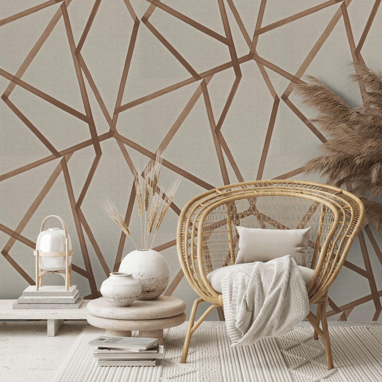 Sumi Wallpaper - Hessian / Copper - By Harlequin - 110885