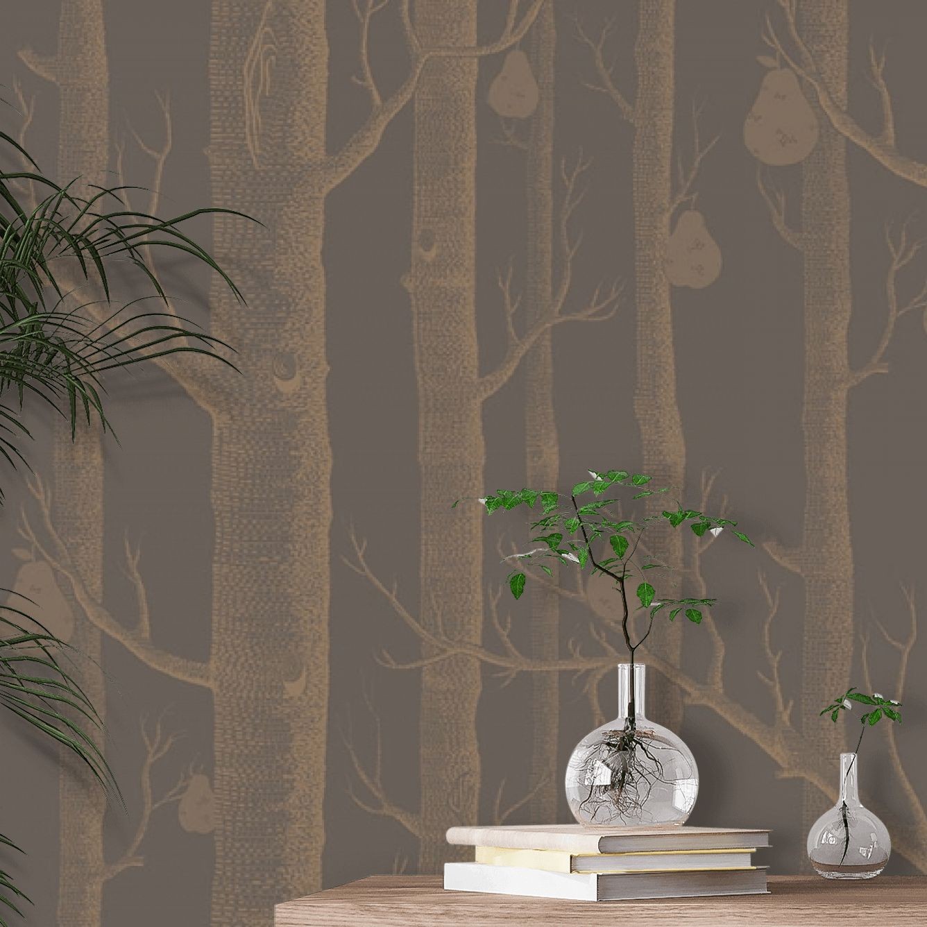 Woods and Pears Wallpaper - Bronze & Black - By Cole and Son - 95/5028