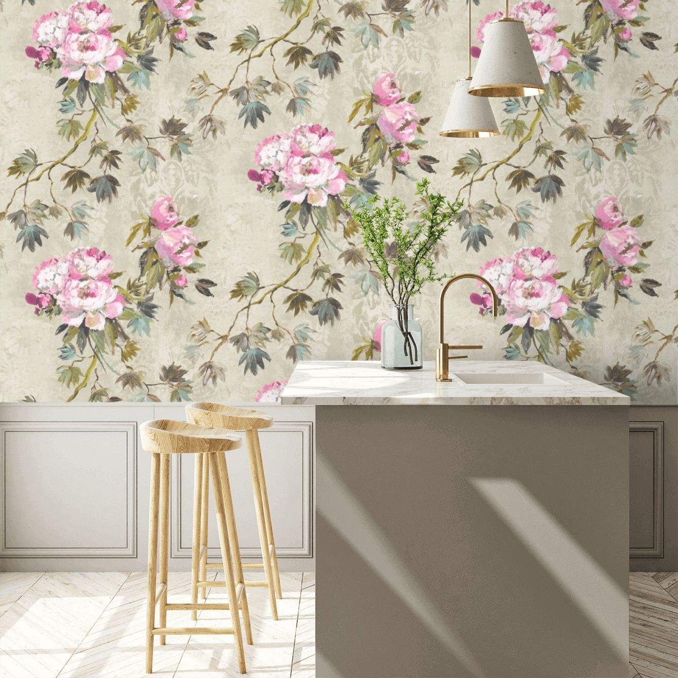 Floreale Wallpaper - Natural - By Designers Guild - PDG673/01