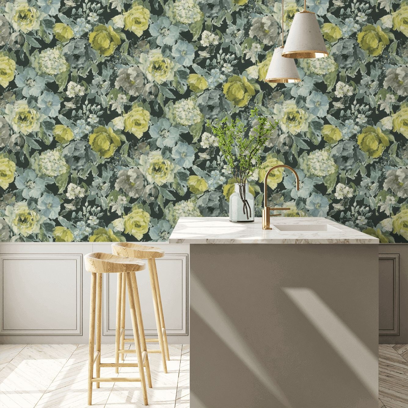 Roseto Wallpaper - Slate - By Designers Guild - PDG675/02