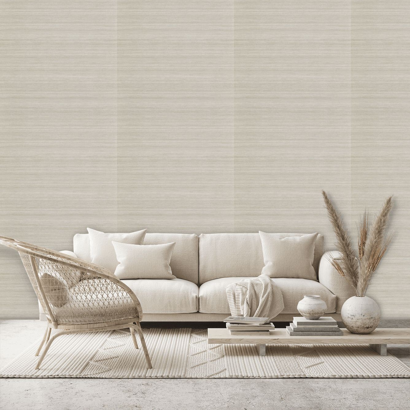 Raw Silk Wallpaper - Pearl - By Zoffany - 312521