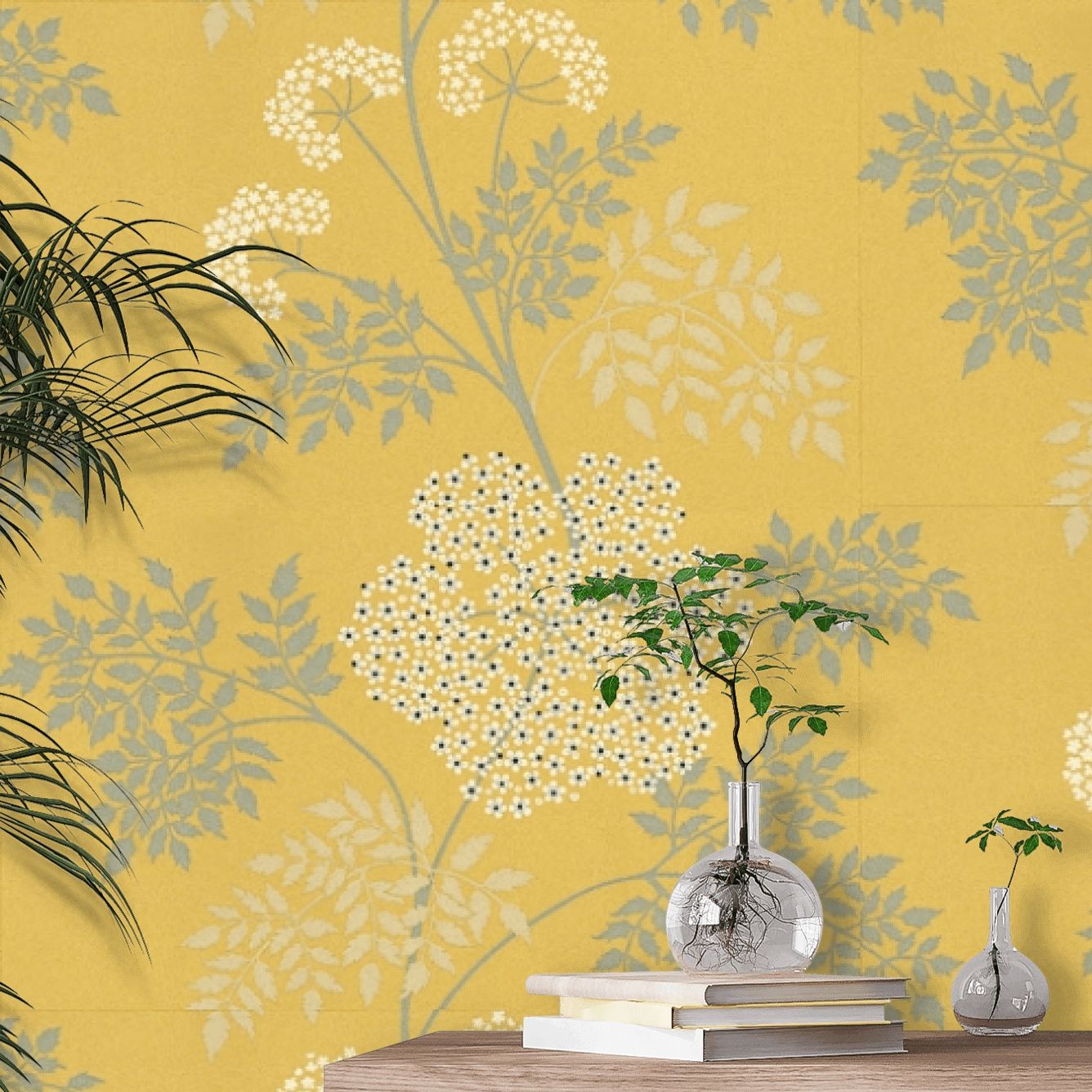 Cole and Son Cow Parsley White Y Wallpaper 40% Off | Samples