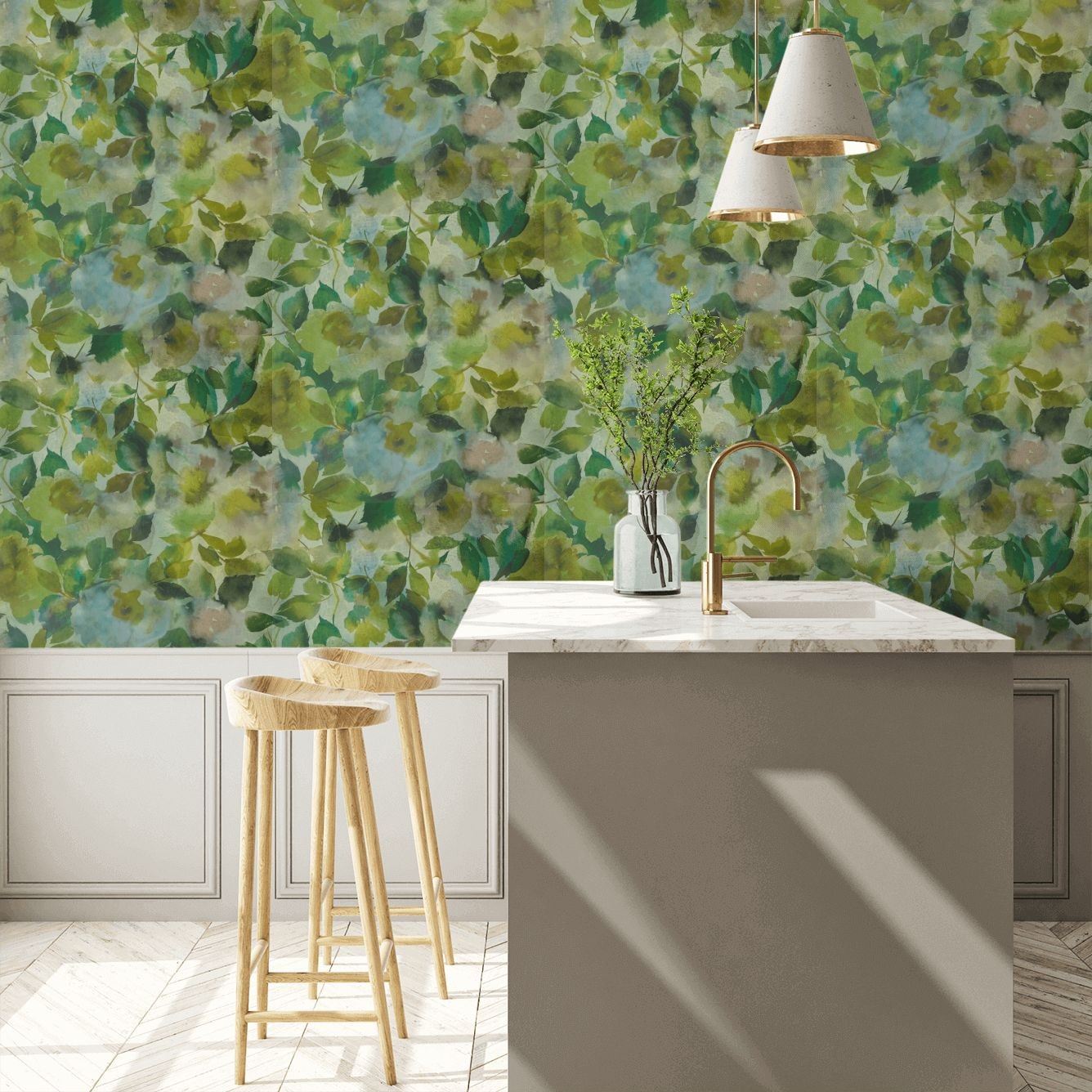 Surimono Wallpaper - Moss - By Designers Guild - PDG1062/05