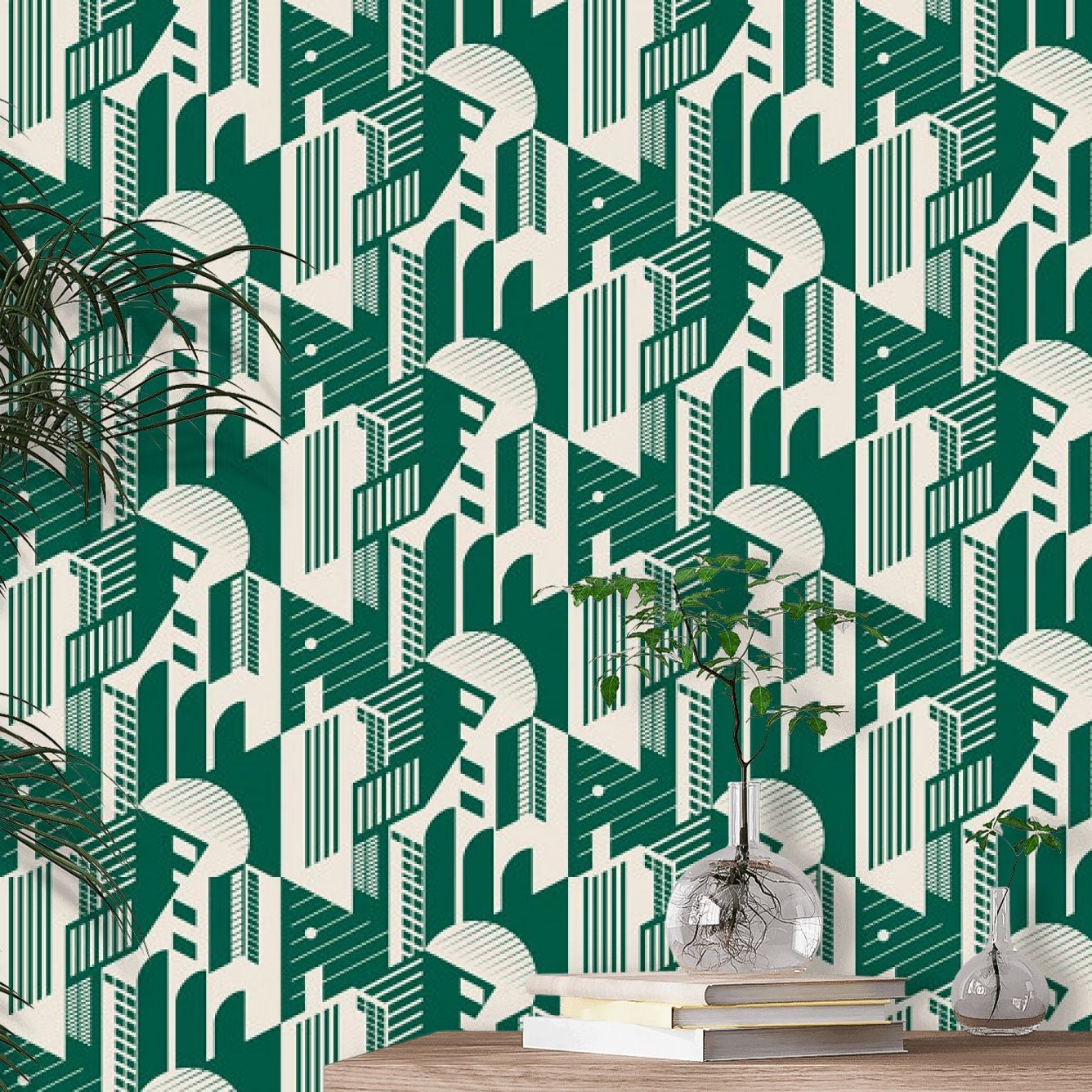 Bauhaus Wallpaper  Douglas Fir  By Mini Moderns  AZDPT044DF
