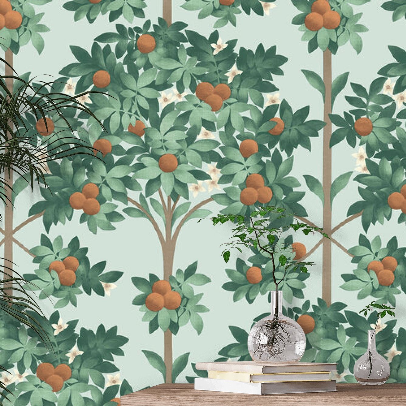 Orange Blossom Wallpaper  Shop Peel  Stick Options Now