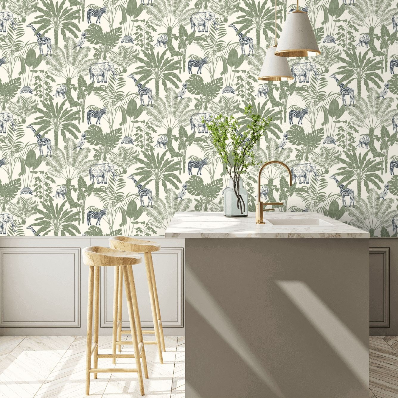 Jungle Trip Wallpaper - Green - By Caselio - 101957403