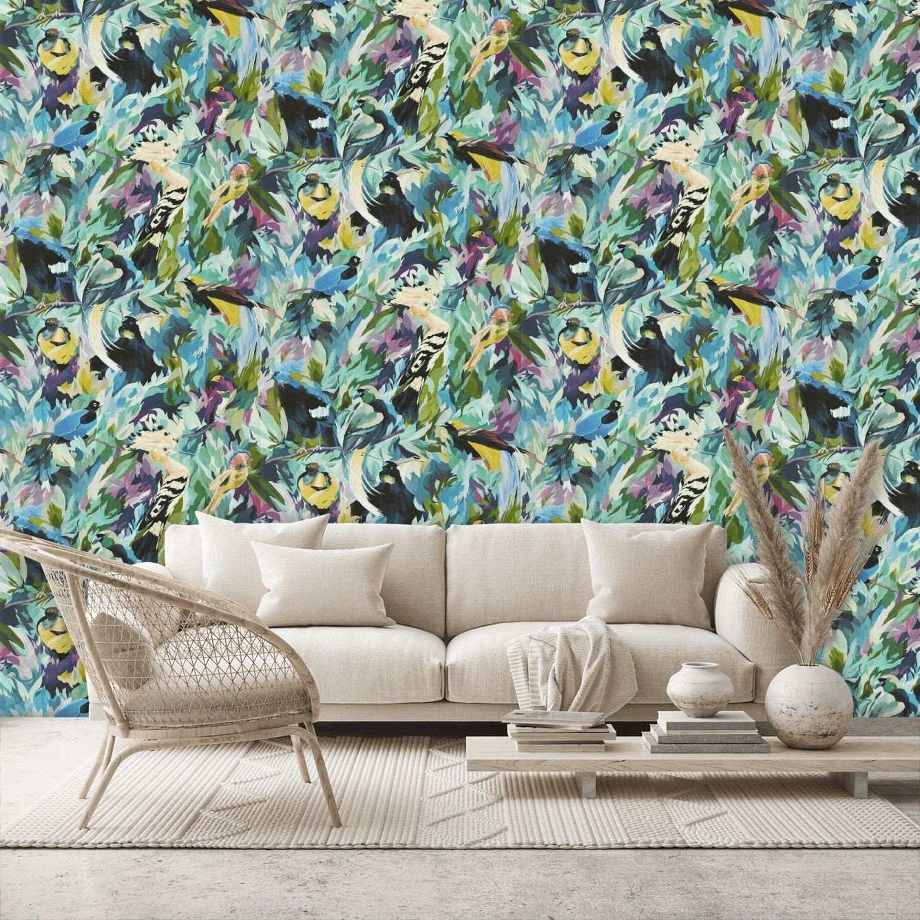 Dance of Adornment Wallpaper - Wilderness/ Nectar/ Pomegranate - By ...