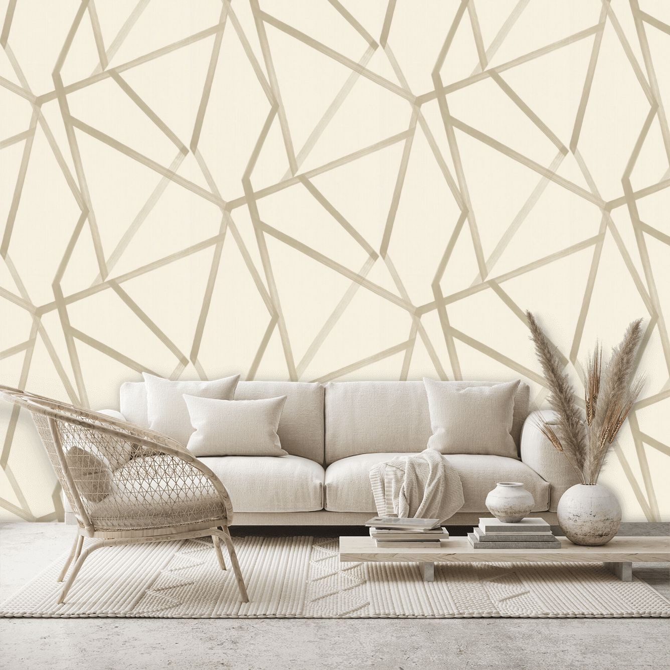 Sumi Wallpaper - Oyster/Gilver - By Harlequin - 112601