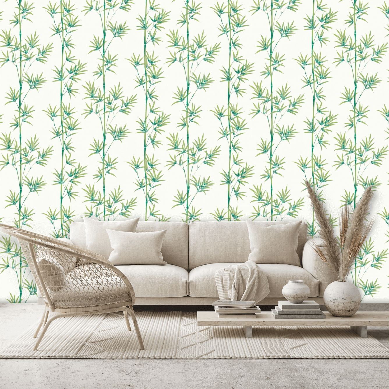 Harlequin Isabella Porcelain/Bamboo Wallpaper
