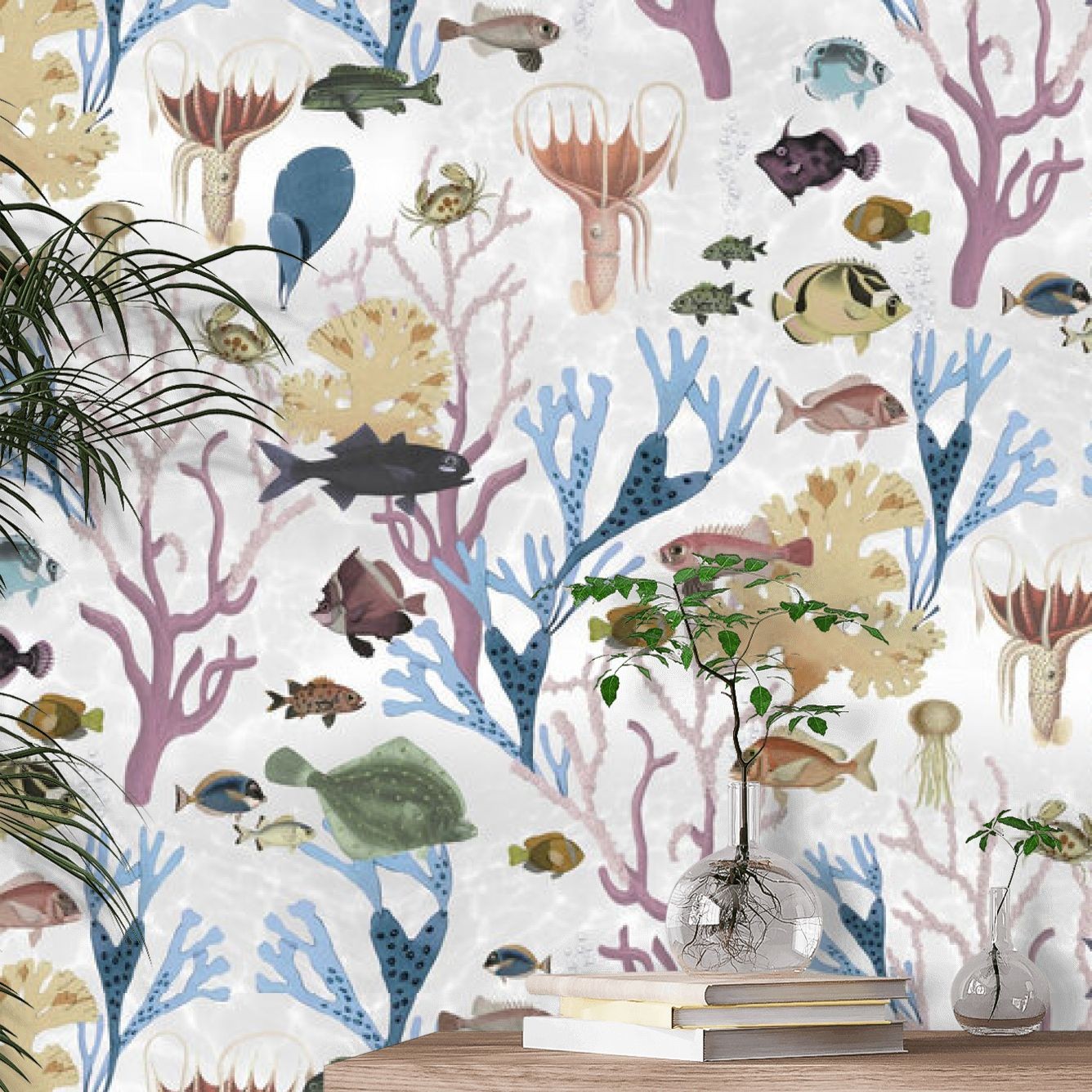 Aquarium Wallpaper - Pastel - By Rebel Walls - R18032