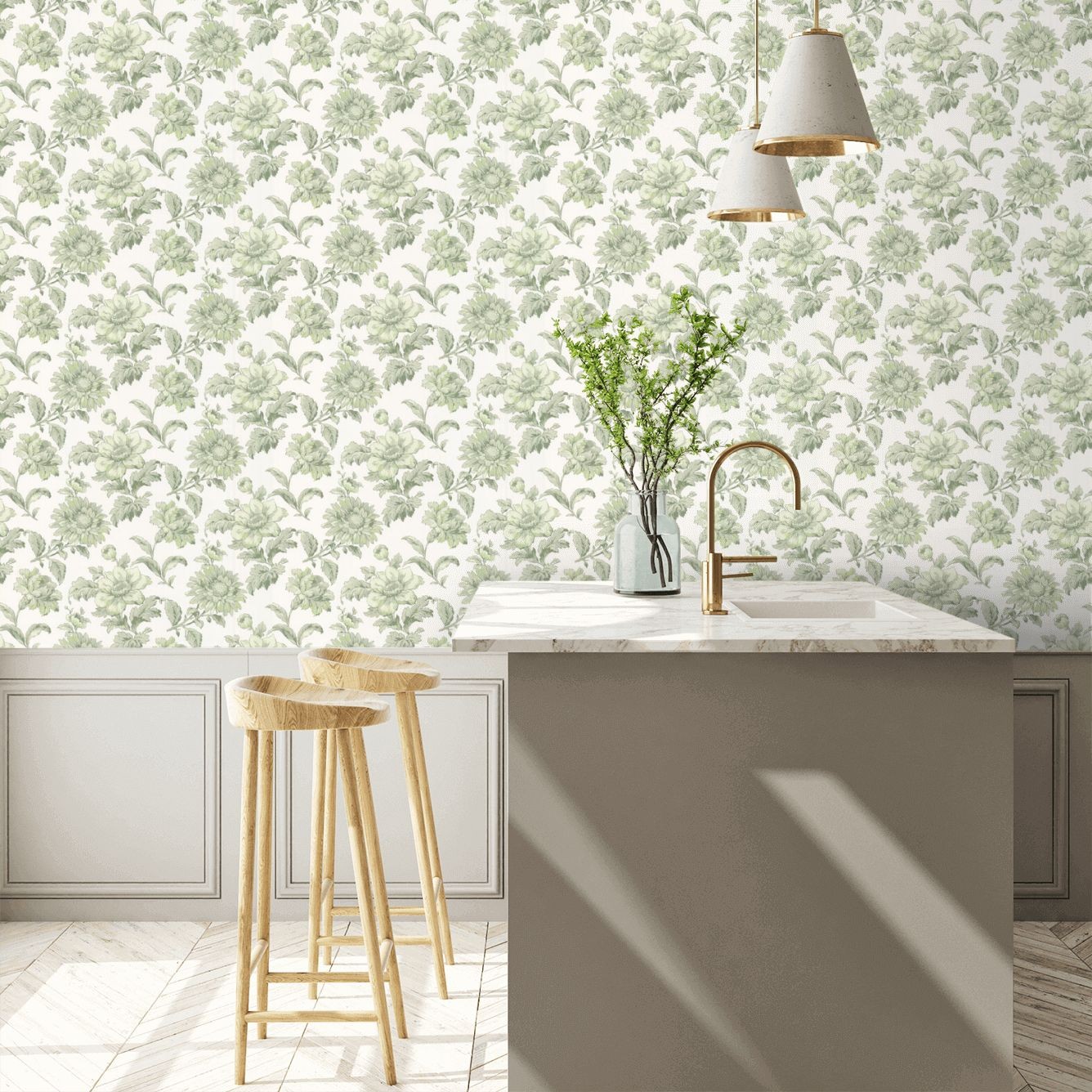 3d Wallpaper Design English Country Style Stock Illustration 1326594839   Shutterstock