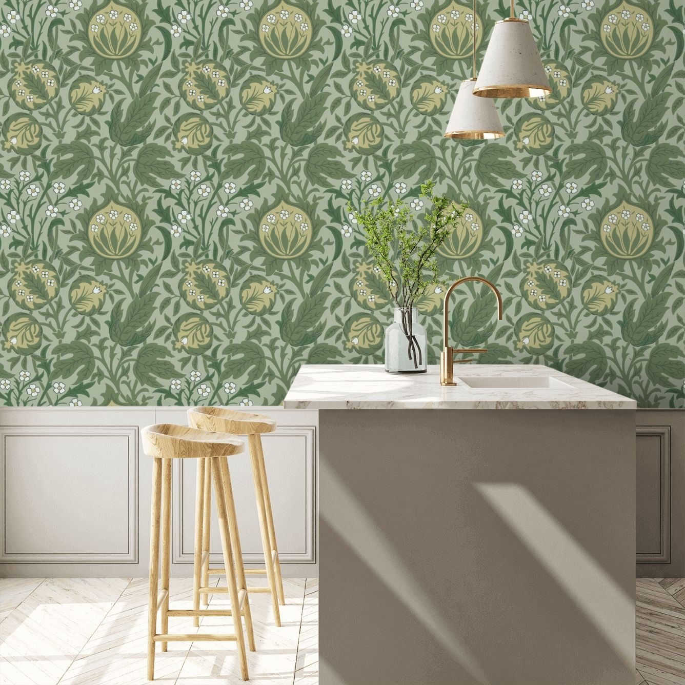 Elmcote Wallpaper - Herball - By Morris and Co - 217201