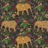 Galerie Floral Elephant Wallpaper