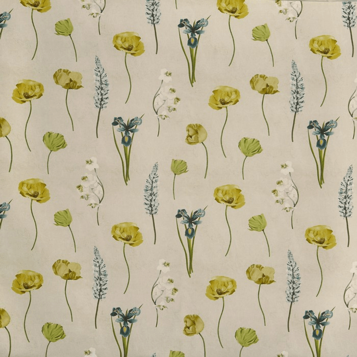 Prestigious Flower Press Lemon Grass Lemon & Mint Fabric