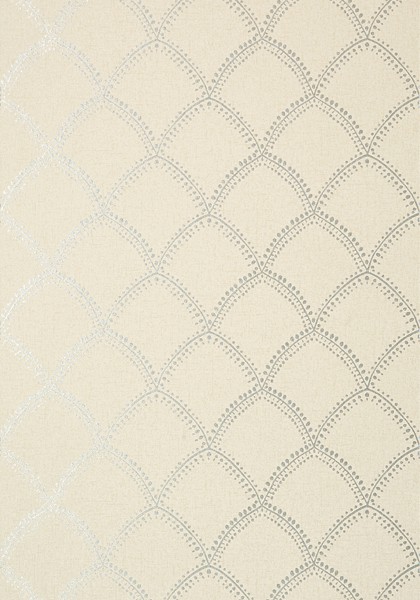 Burmese Wallpaper - Metallic on Beige - By Anna French - AT7907