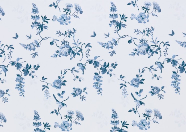 Curtains Cath Kidston Birds And Roses Blue Fabric