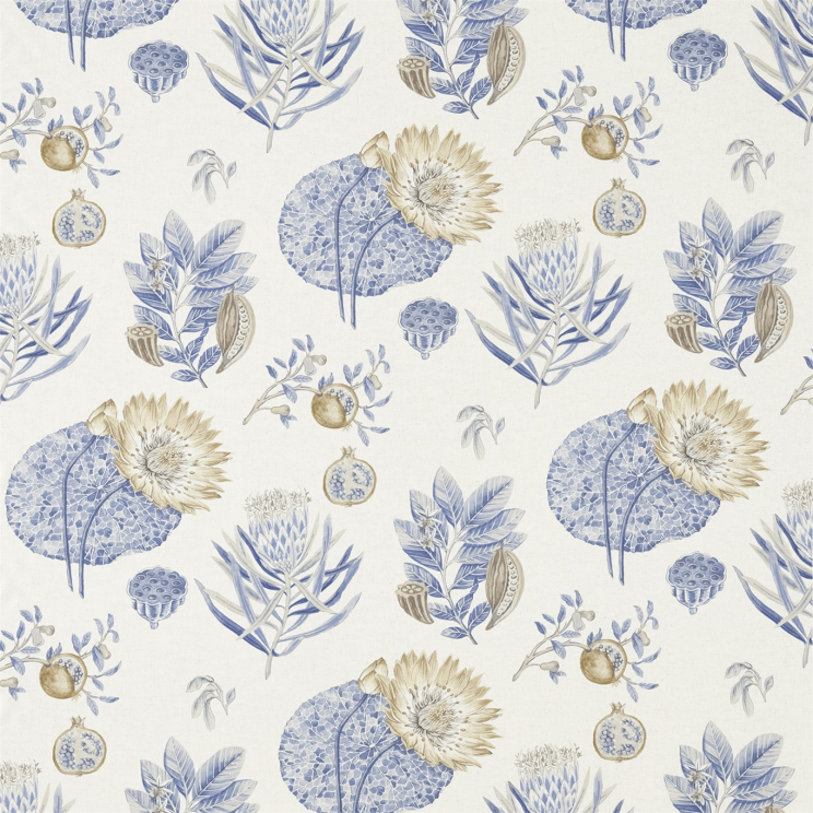 Sanderson Lily Bank China Blue/Linen Fabric
