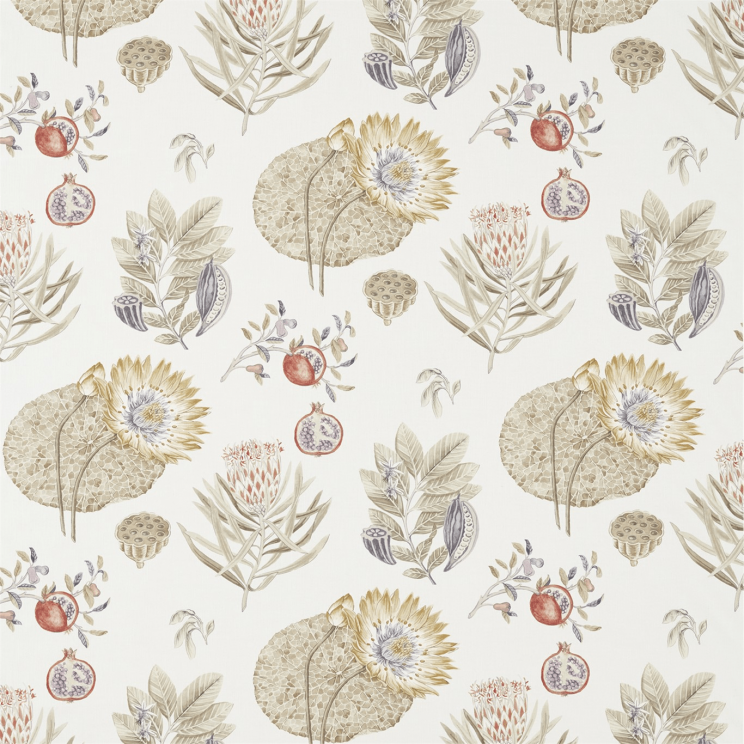 Sanderson Lily Bank Sepia/Multi Fabric