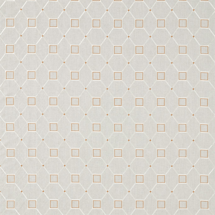 Sanderson Baroque Trellis Russet/Linen Fabric