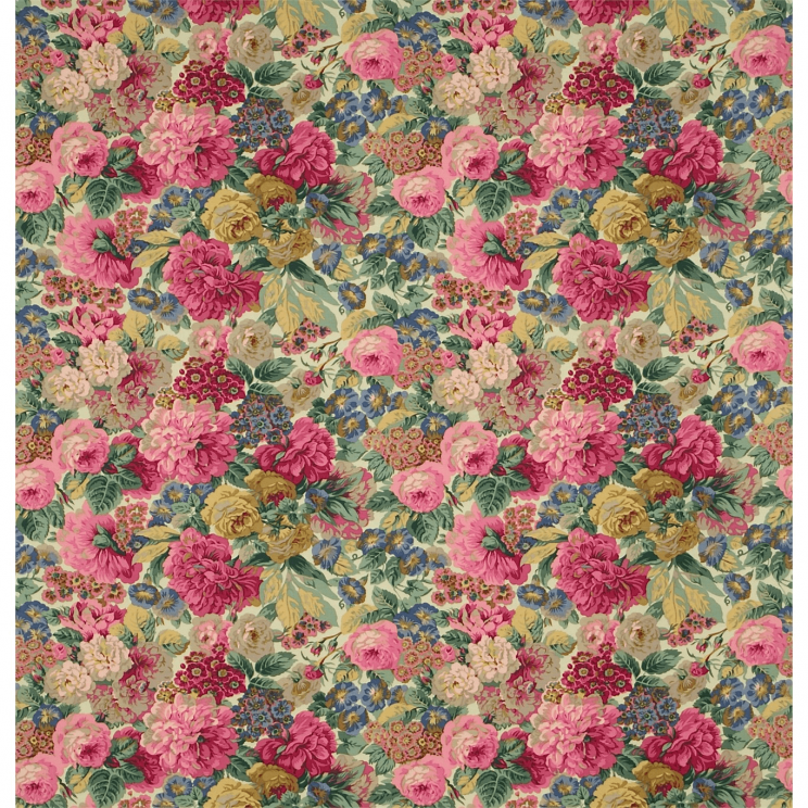 Sanderson Rose & Peony Red (Linen) Fabric
