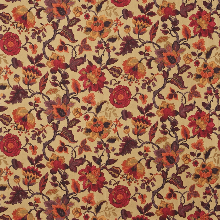 Sanderson Amanpuri Old Gold/Aubergine Fabric