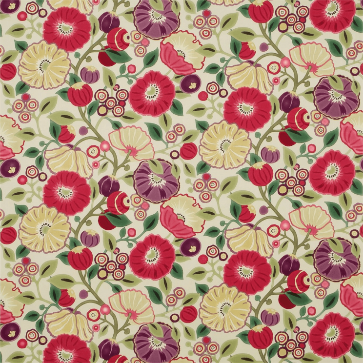 Sanderson Tree Poppy Red/Plum Fabric