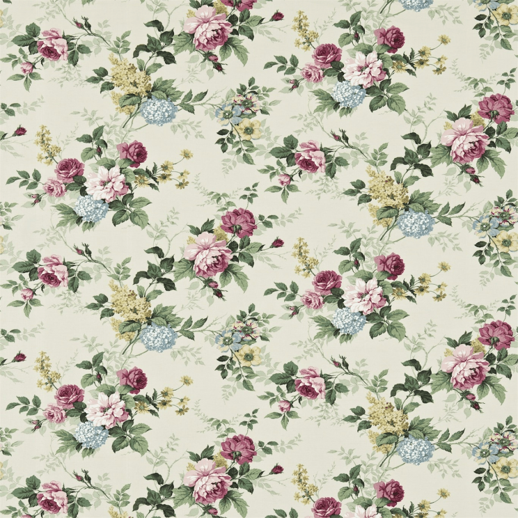 Sanderson Rosamund Green/Pink Fabric
