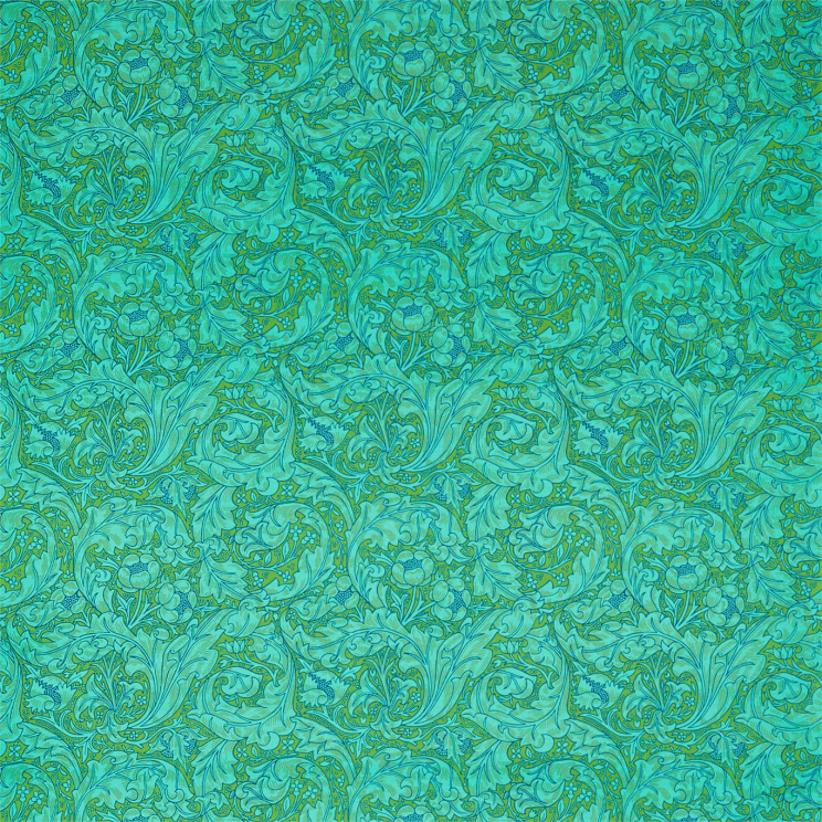 Morris and Co Bachelors Button Olive/Turquoise Fabric