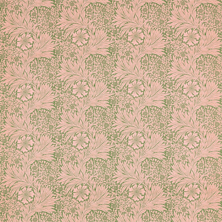 Morris and Co Marigold Olive/Pink Fabric