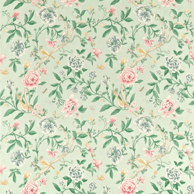 Sanderson Porcelain Garden Rose/Duck Egg Fabric