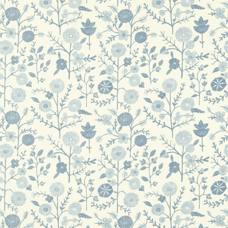 Sanderson Batik Garden Mineral Blue Fabric