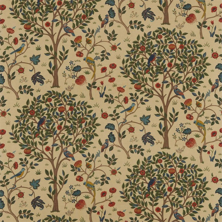 Morris and Co Kelmscott Tree Forest/Gold Fabric