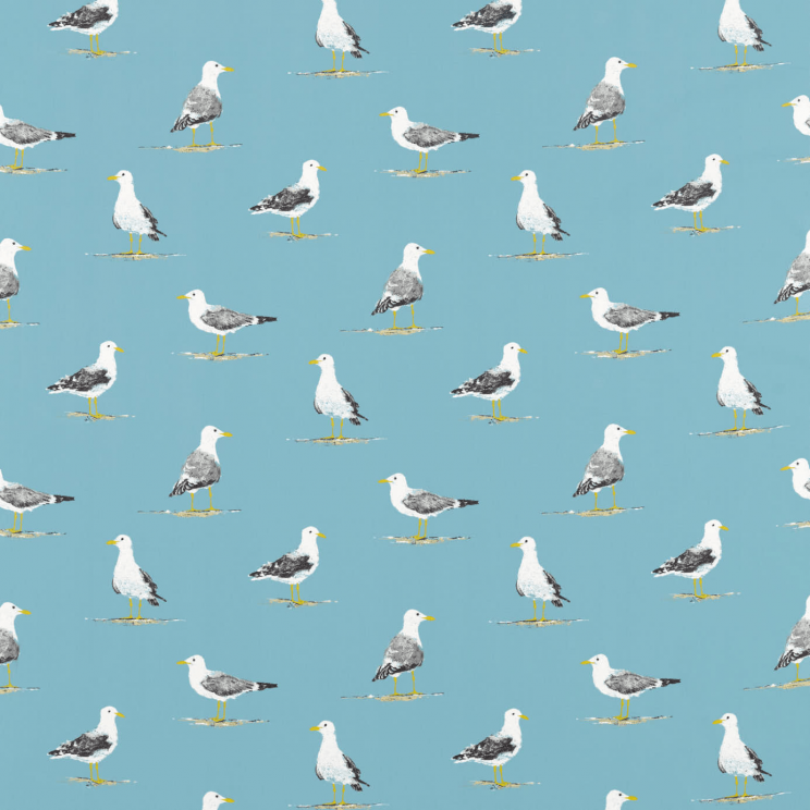 Sanderson Shore Birds Pacific Fabric
