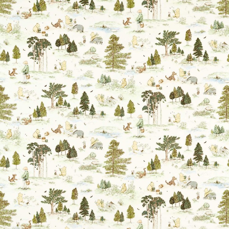 Curtains Sanderson Winnie The Pooh Fabric 227160