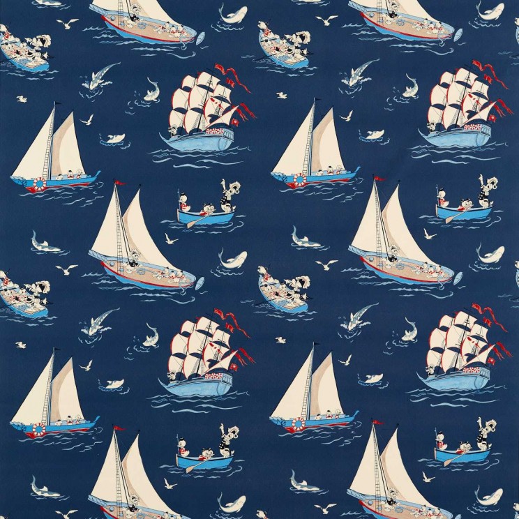 Curtains Sanderson Donald Nautical Fabric 227161
