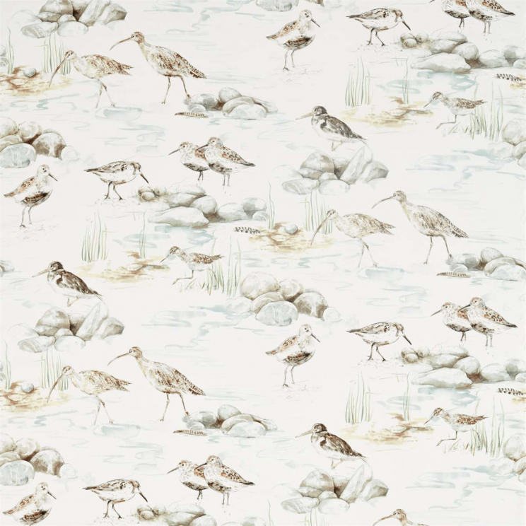 Sanderson Estuary Birds Mist/Ivory Fabric