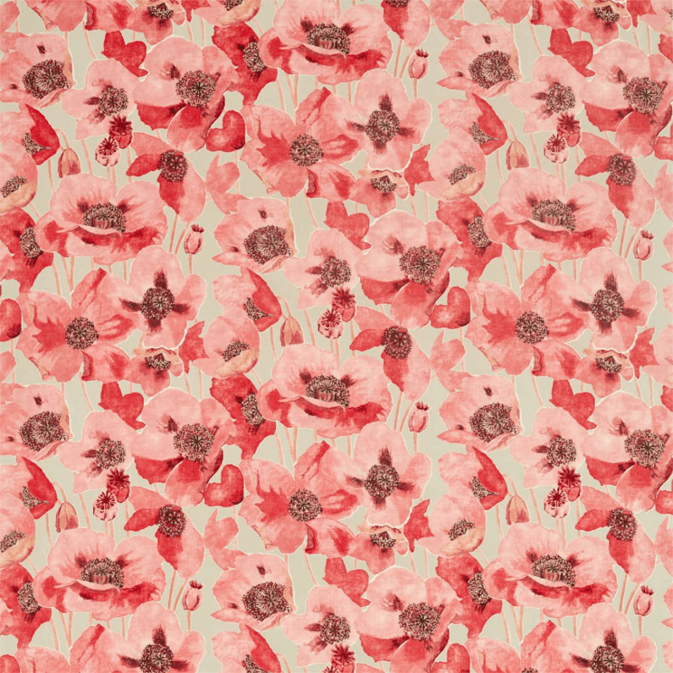Sanderson Embleton Claret/Linen Fabric
