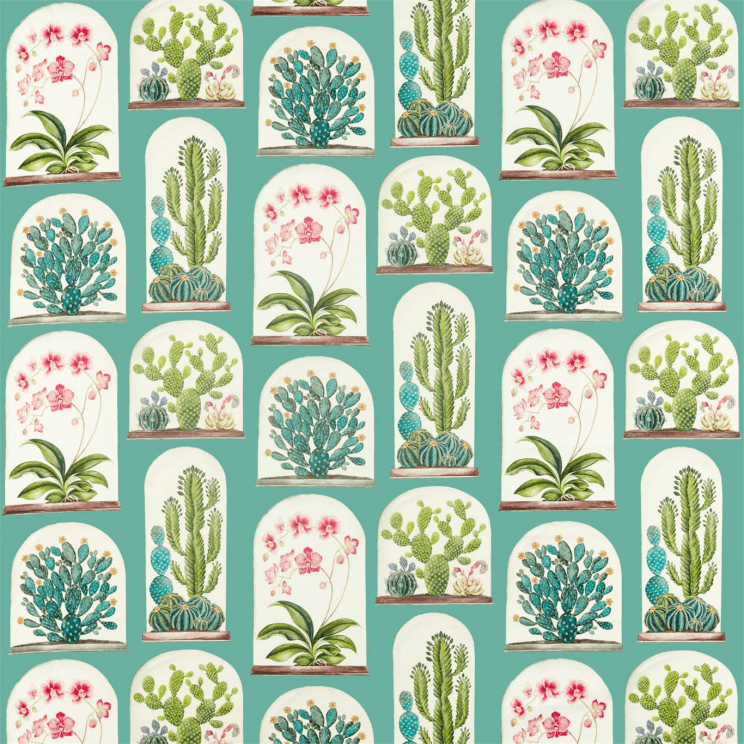 Curtains Sanderson Terrariums Eucalyptus/Bengal Fabric 226571