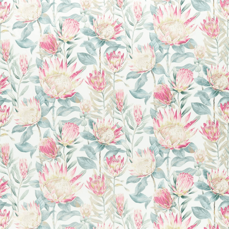 Sanderson King Protea Orchid/Grey Fabric