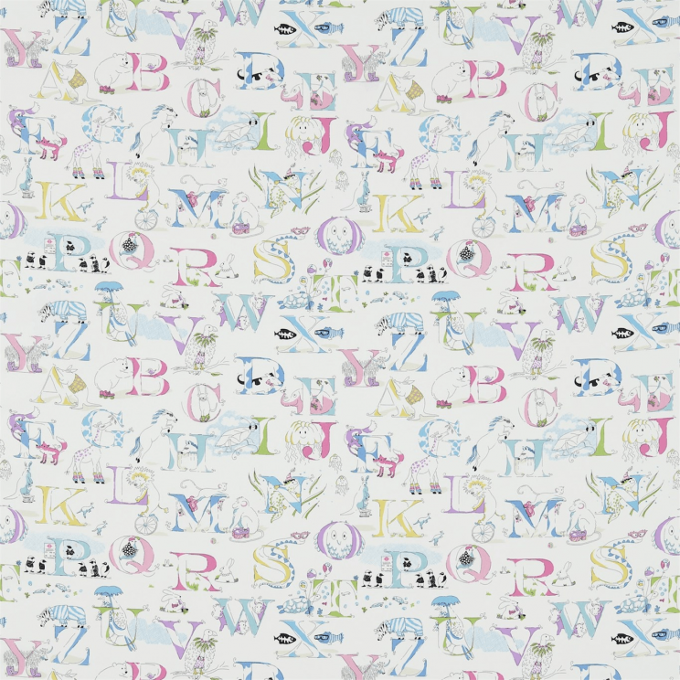 Curtains Sanderson Alphabet Zoo Fabric 223911