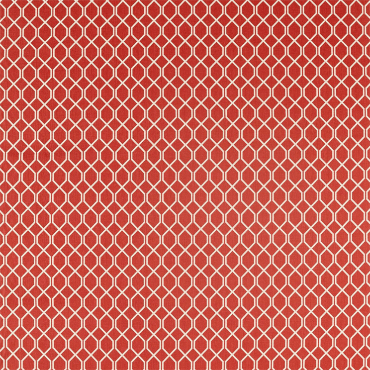 Curtains Sanderson Botanic Trellis Bengal Red Fabric 236788
