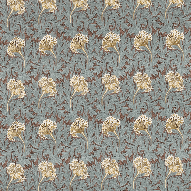 Morris and Co Tulip Bullrush/Slate Fabric