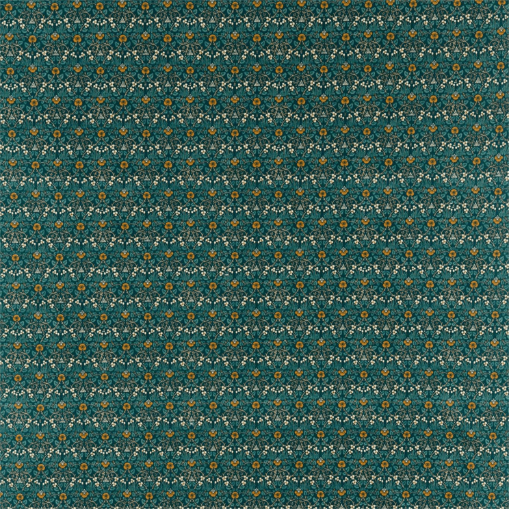 Morris and Co Eye Bright Teal Fabric
