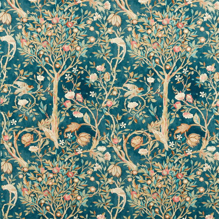 Morris and Co Melsetter Indigo Fabric