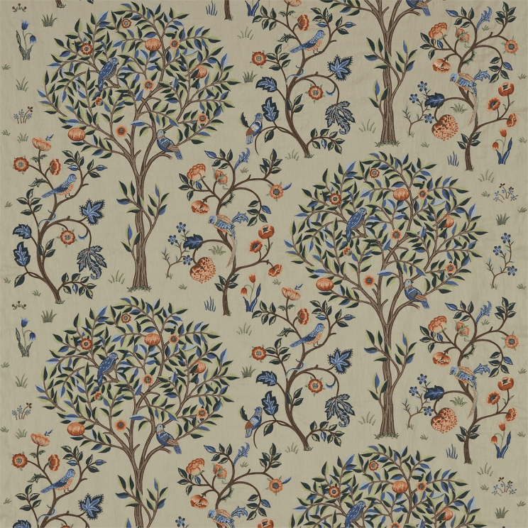 Morris and Co Kelmscott Tree Russet/Forest Fabric