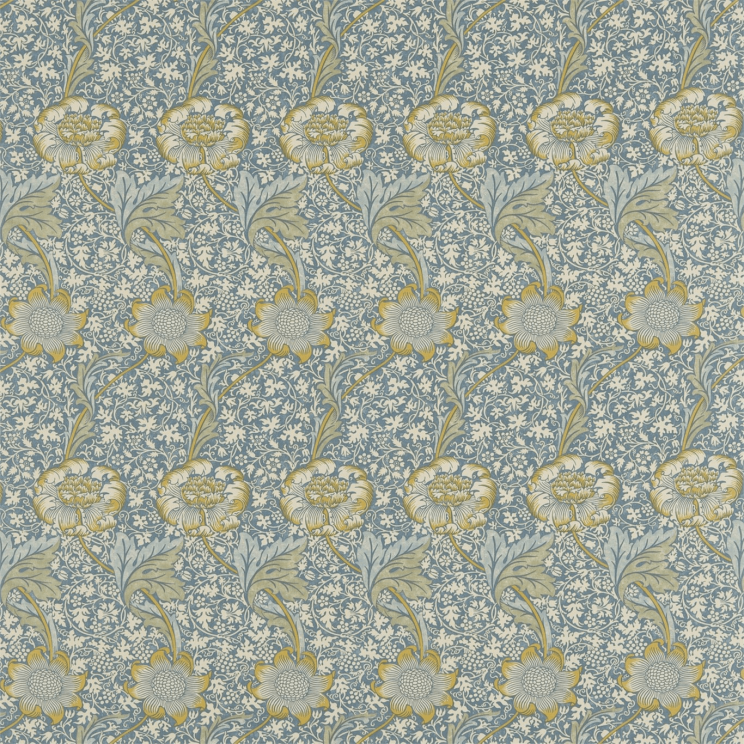 Morris and Co Kennet Sea Blue/Lichen Fabric
