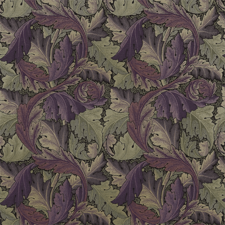 Morris and Co Acanthus Tapestry Grape/Heather Fabric