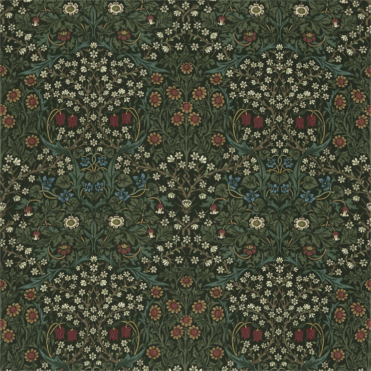 Curtains Morris and Co Blackthorn Fabric 226442